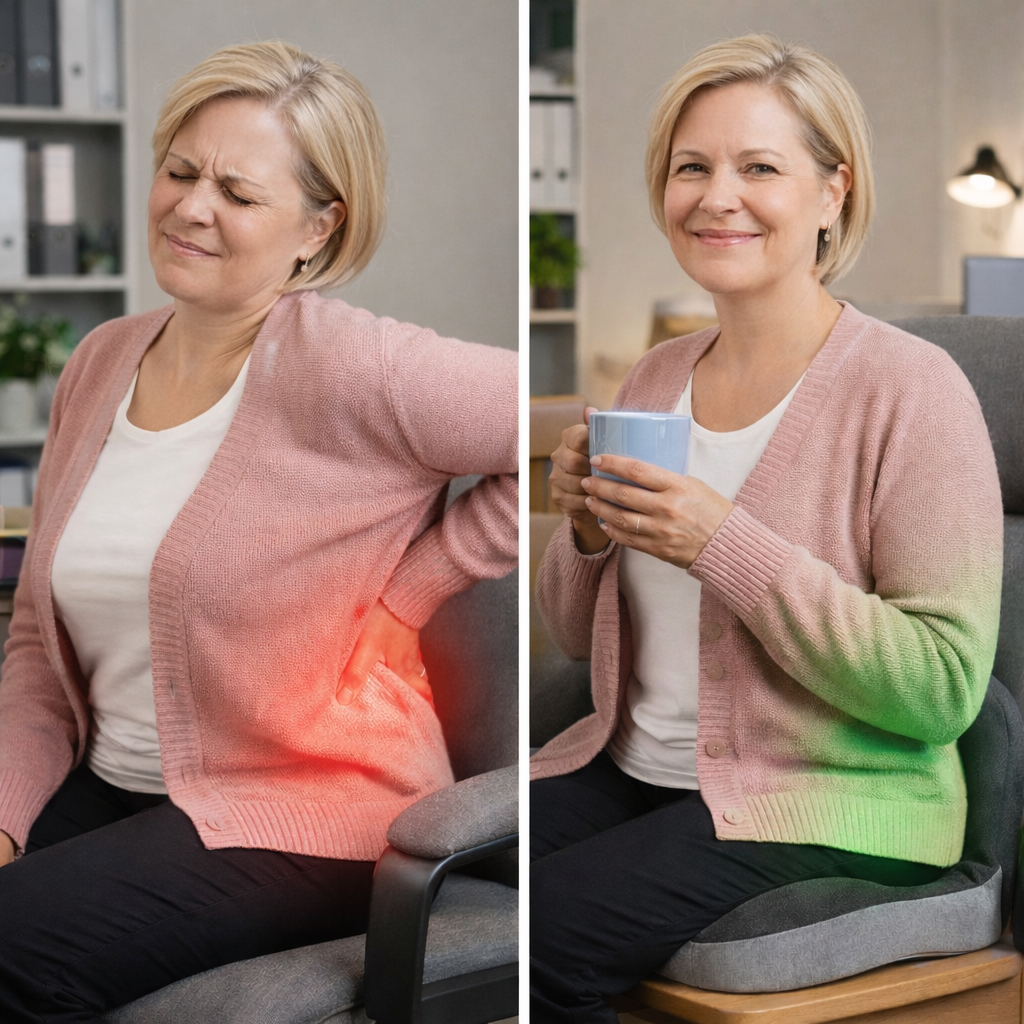 Move Well Orthopedic Seat Cushion- For Long Hours Of Sitting
